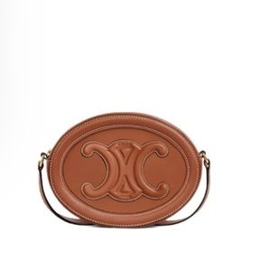 COPY….OVAL BAG CUIR TRIOMPHE in brown